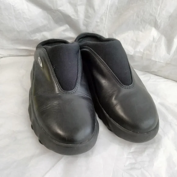 Vtg Oakley Bobbie Black Clogs Leather Womens 8.5 Rare - Picture 4 of 16